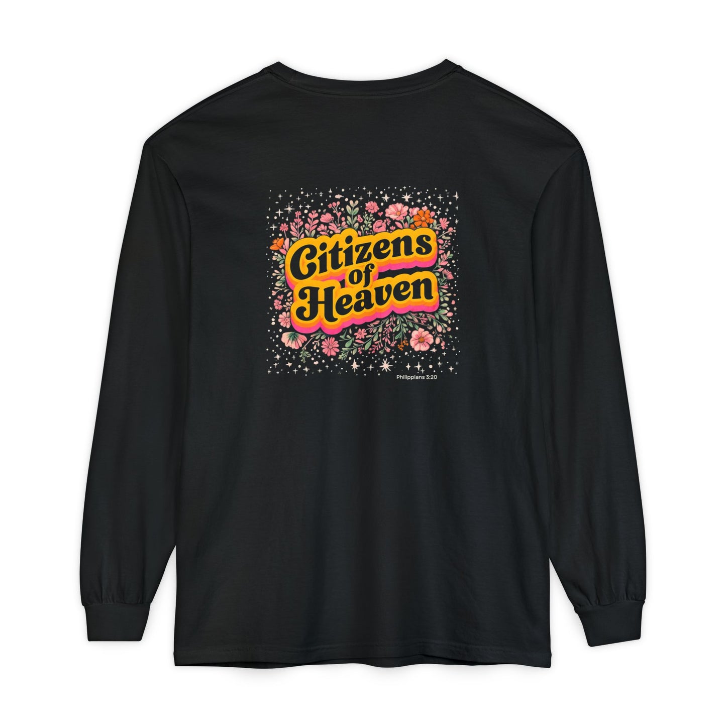 Retro Stars and Flowers Long Sleeve T-shirt