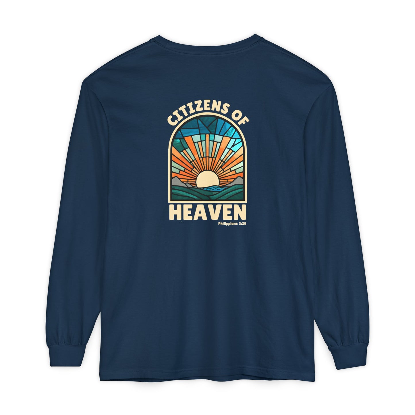 Mosaic Blue Unisex Long Sleeve T-shirt