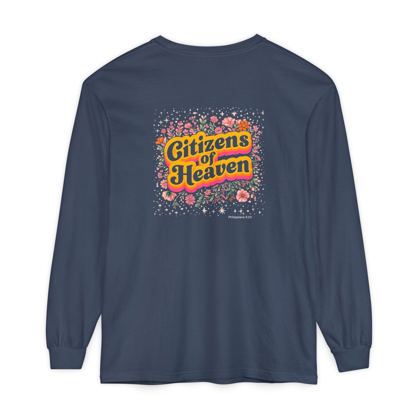 Retro Stars and Flowers Long Sleeve T-shirt