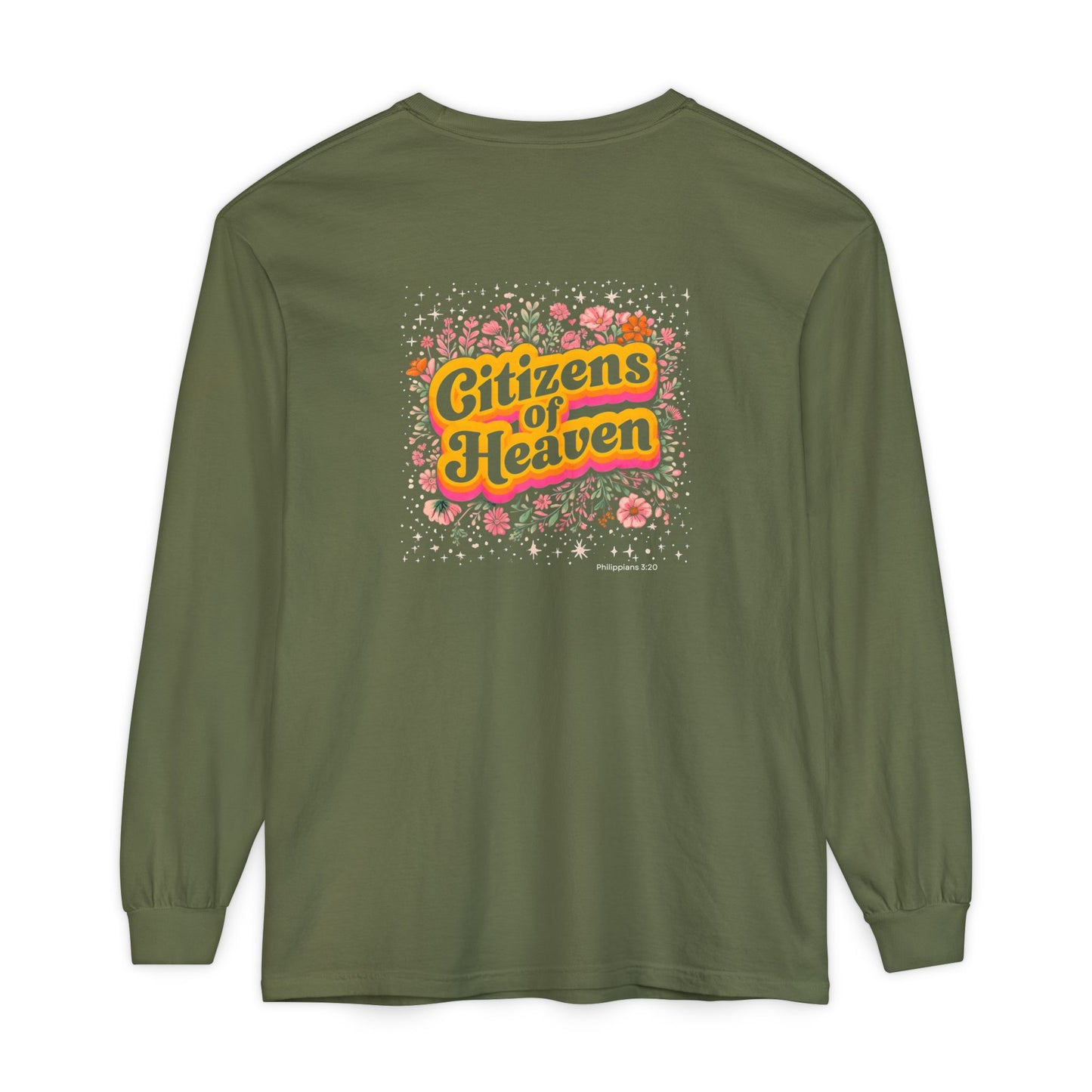Retro Stars and Flowers Long Sleeve T-shirt