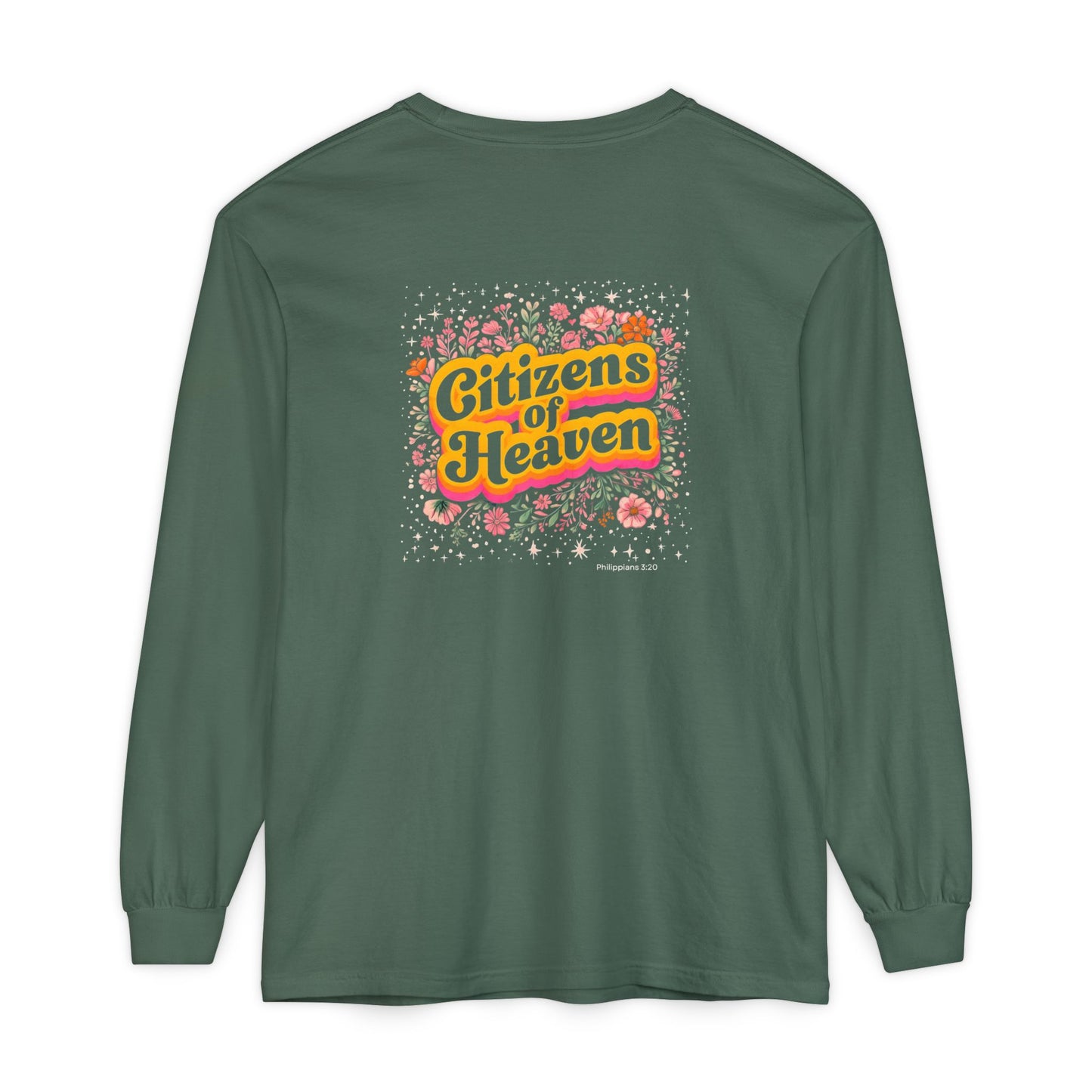Retro Stars and Flowers Long Sleeve T-shirt