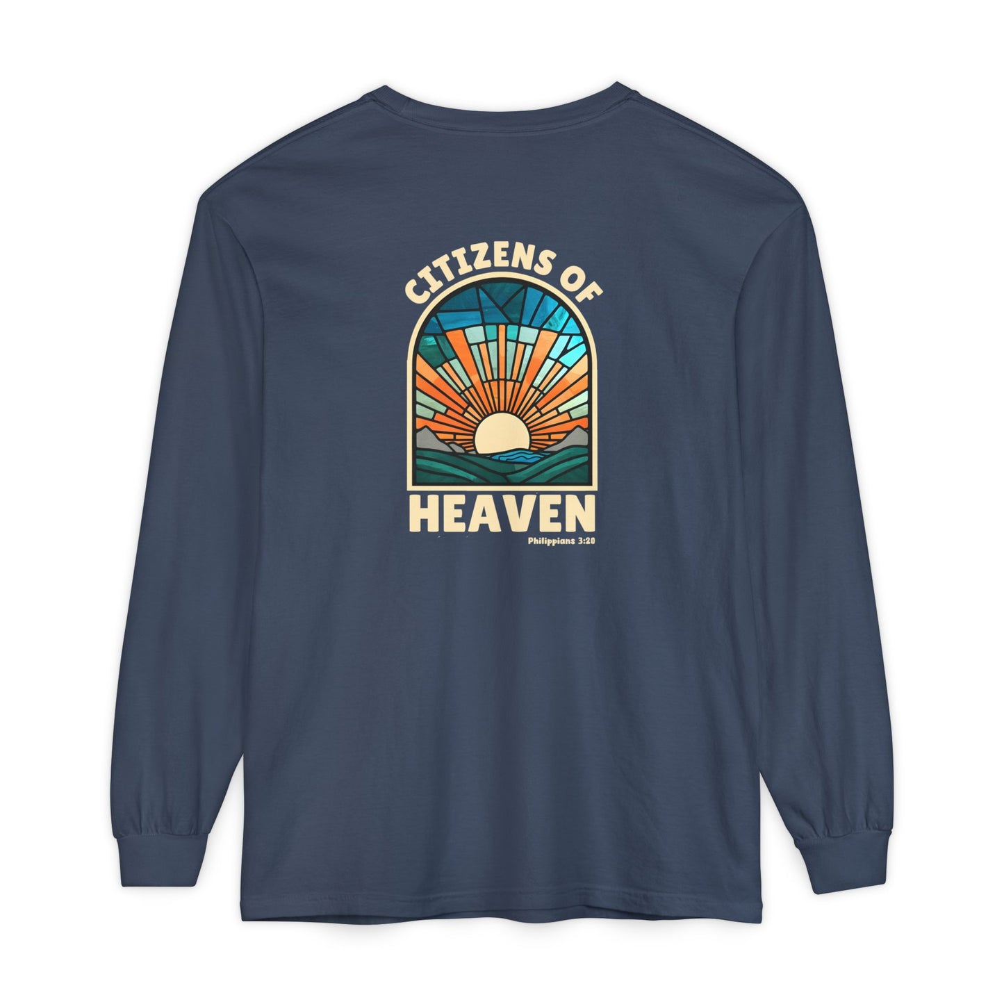 Mosaic Blue Unisex Long Sleeve T-shirt