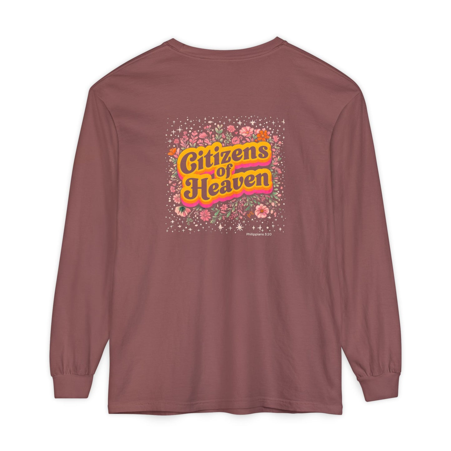 Retro Stars and Flowers Long Sleeve T-shirt