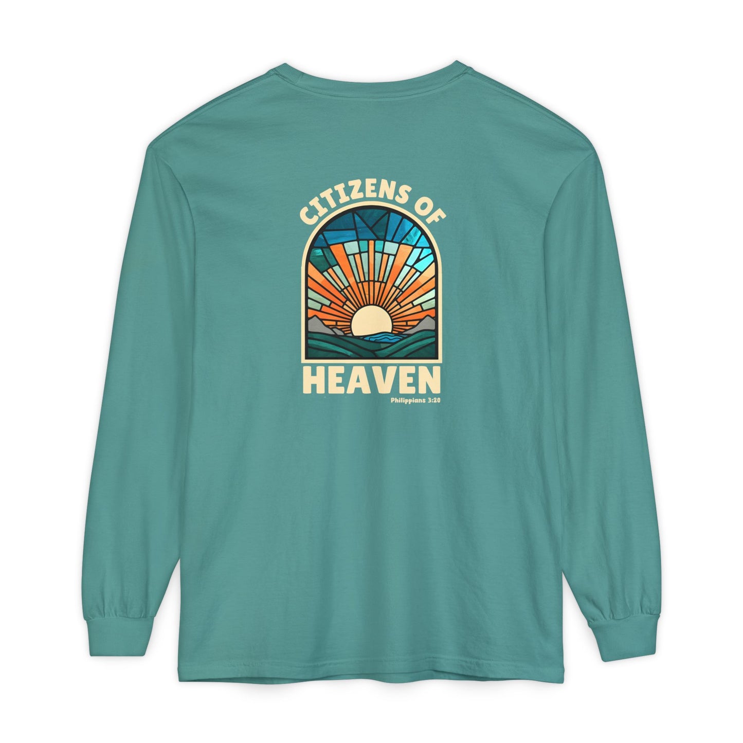 Mosaic Blue Unisex Long Sleeve T-shirt