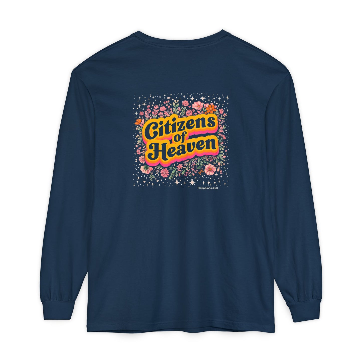 Retro Stars and Flowers Long Sleeve T-shirt