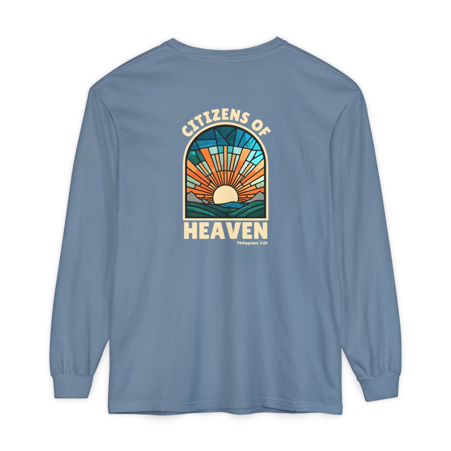 Mosaic Blue Unisex Long Sleeve T-shirt