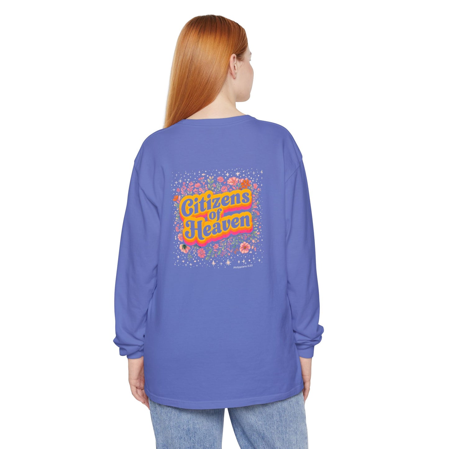 Retro Stars and Flowers Long Sleeve T-shirt