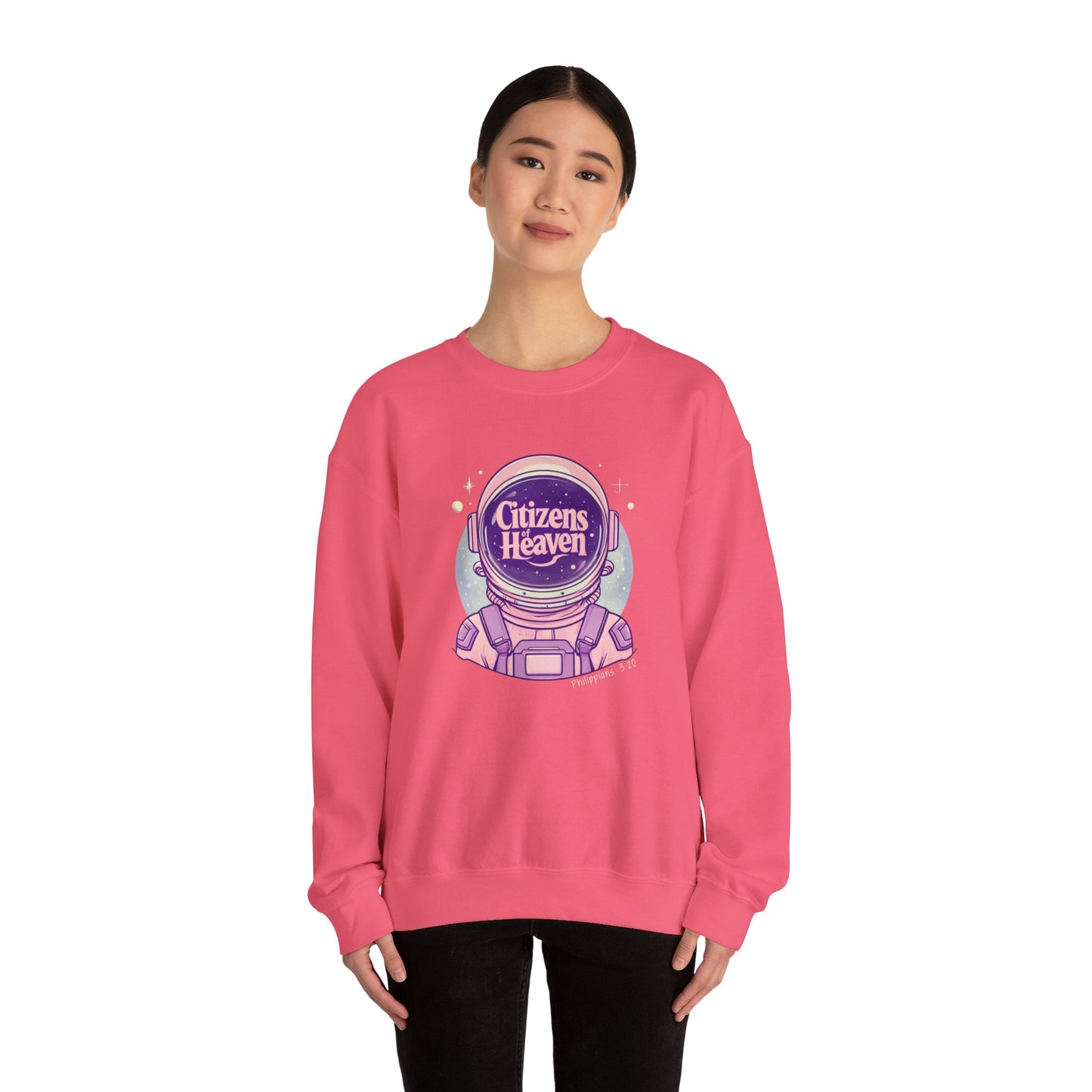 Pink Astronaut Crewneck Sweatshirt