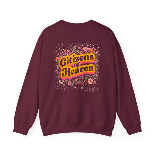 Retro Stars and Flowers Crewneck Sweatshirt