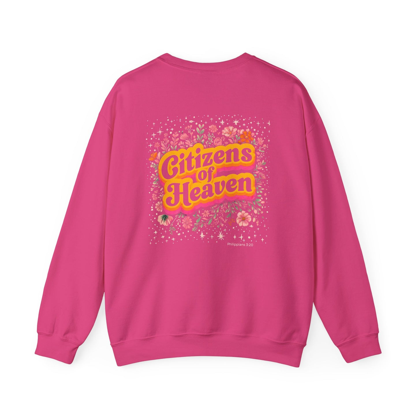 Retro Stars and Flowers Crewneck Sweatshirt