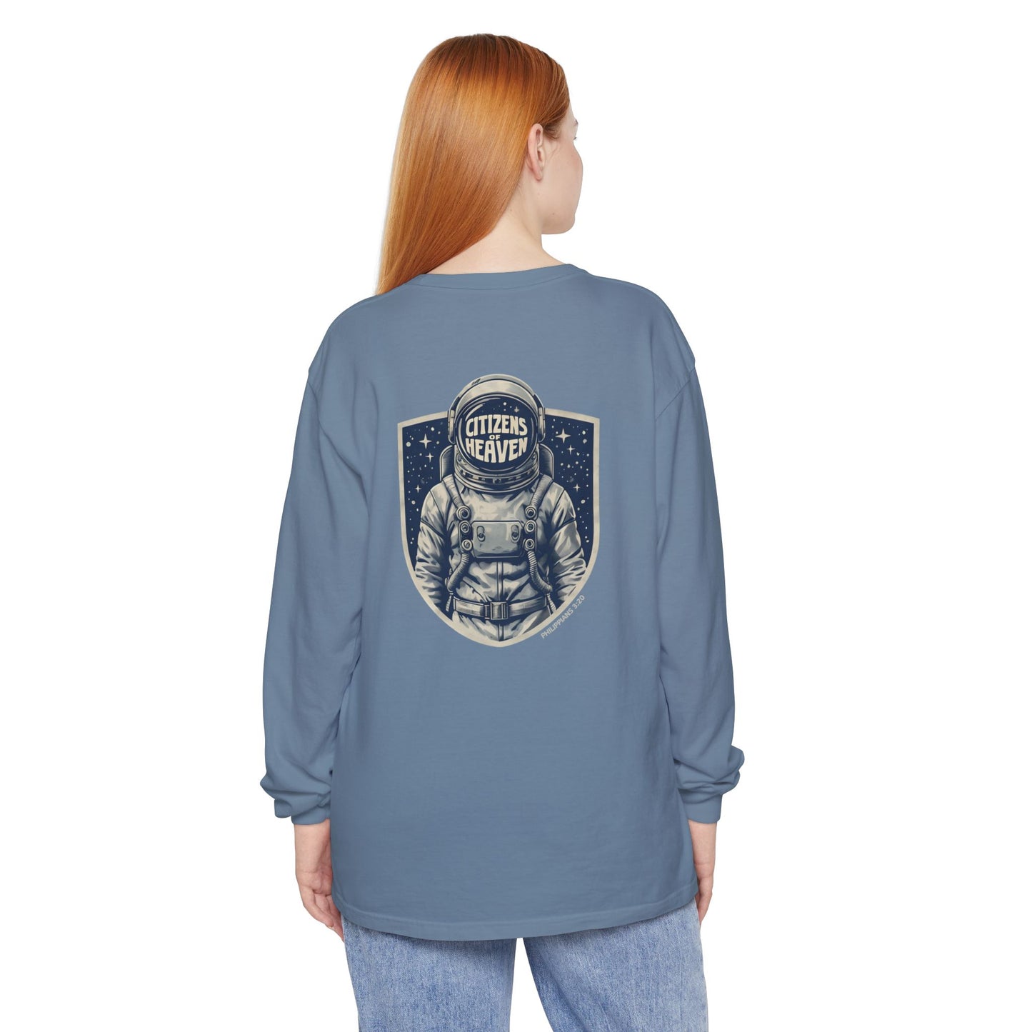 Shield Style Astronaut Unisex Long Sleeve T-shirt