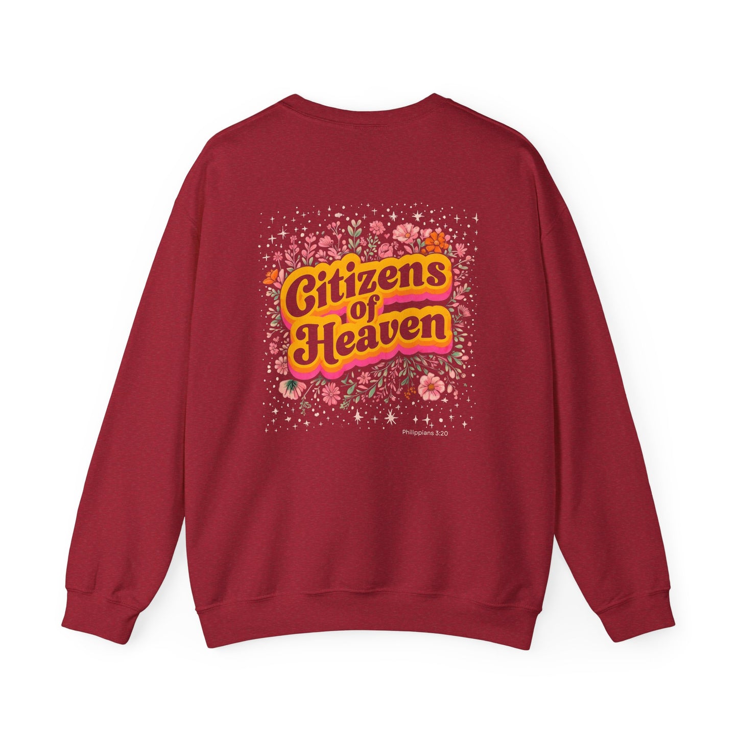 Retro Stars and Flowers Crewneck Sweatshirt