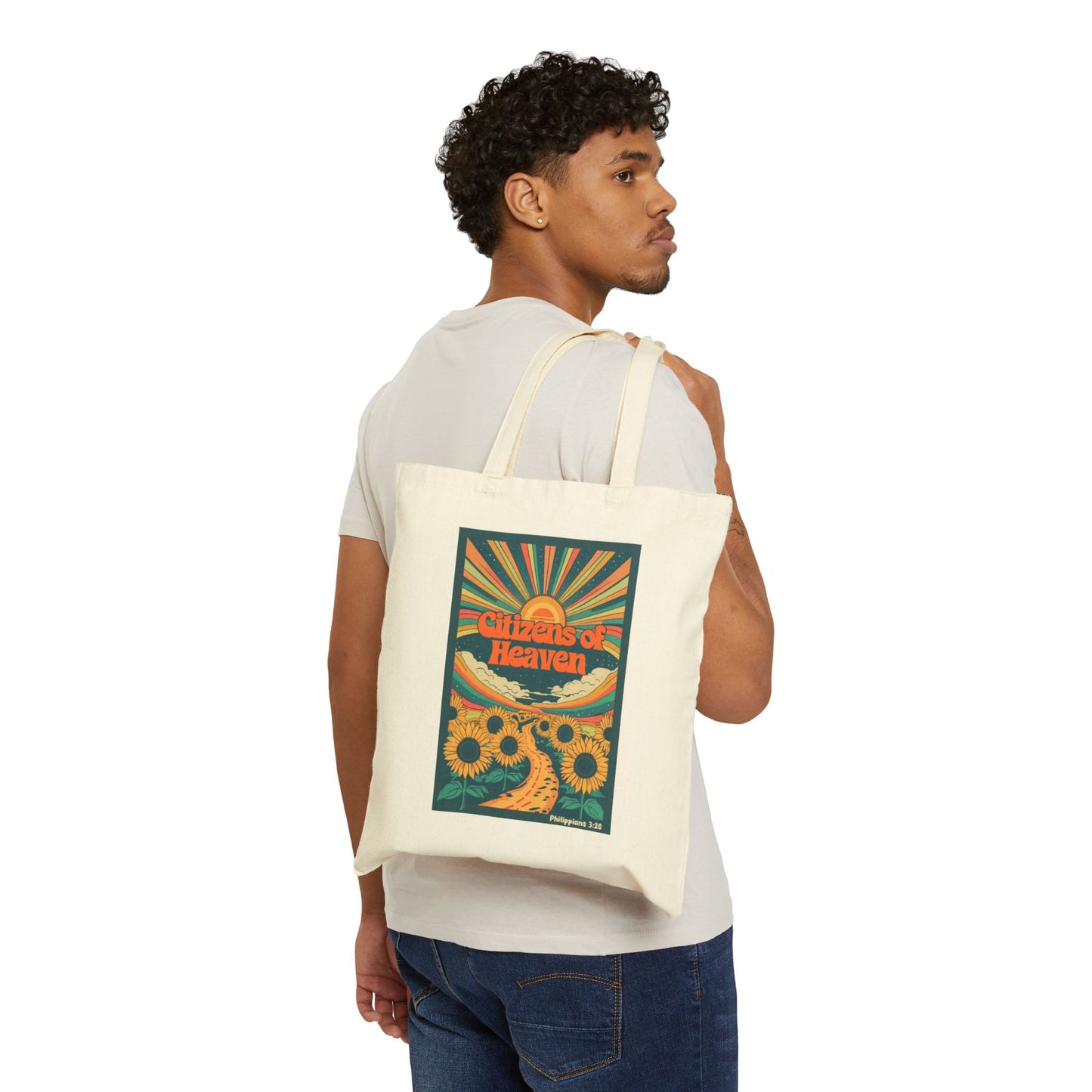 Sunflower Cotton Canvas Tote Bag