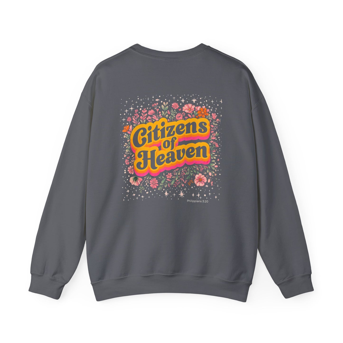 Retro Stars and Flowers Crewneck Sweatshirt