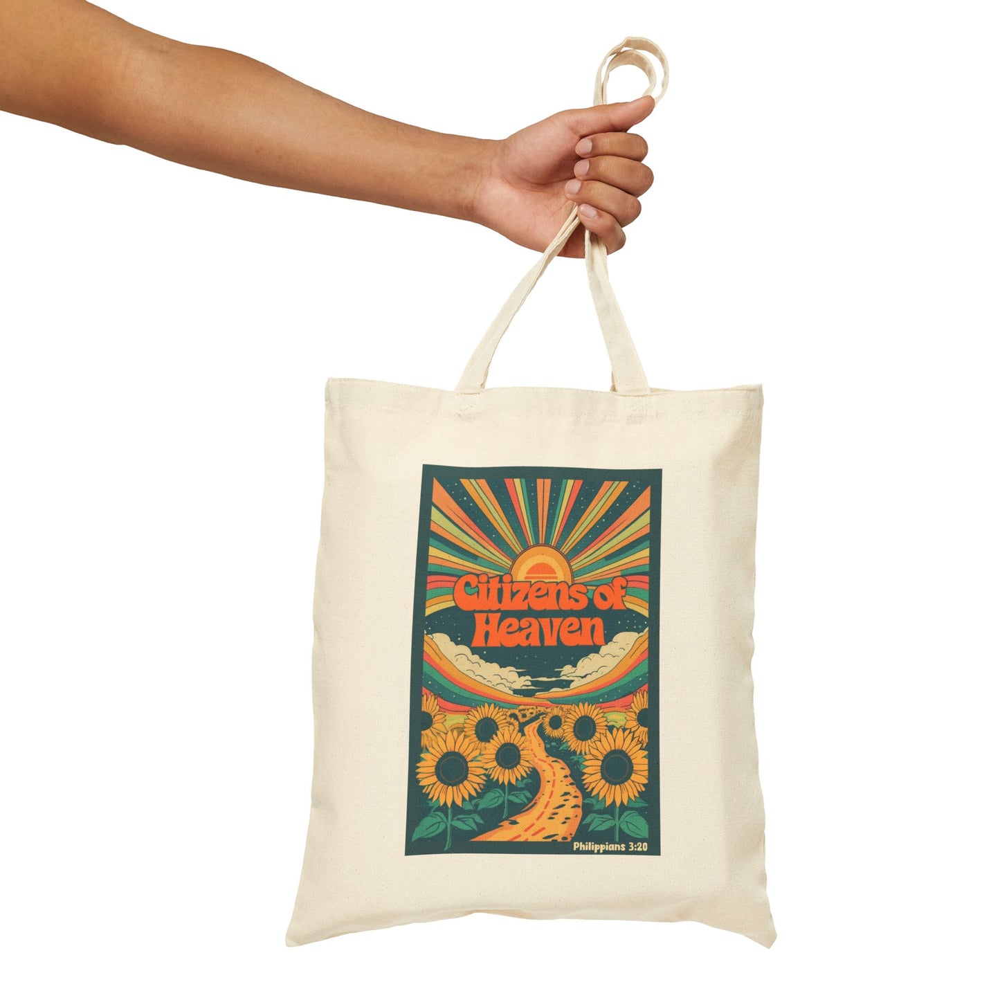 Sunflower Cotton Canvas Tote Bag