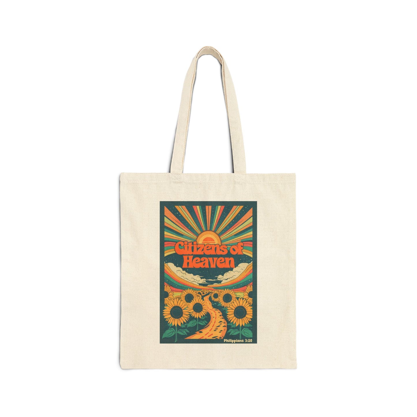 Sunflower Cotton Canvas Tote Bag