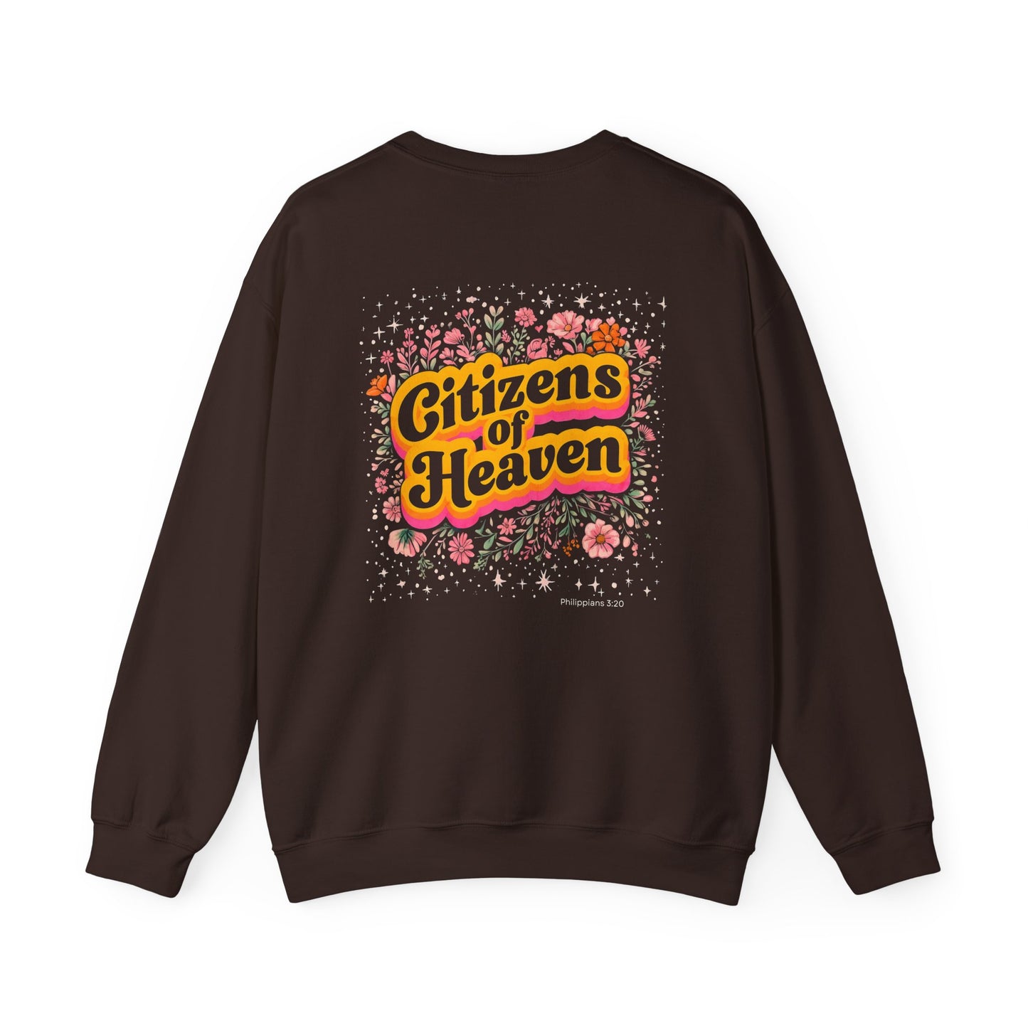 Retro Stars and Flowers Crewneck Sweatshirt