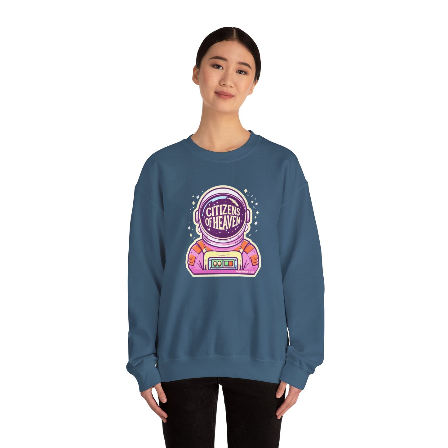 Bold Color Astronaut Crewneck Sweatshirt