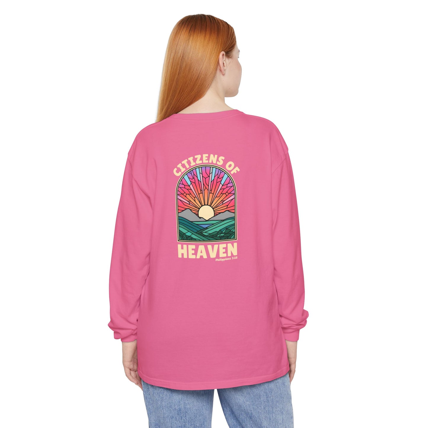 Mosaic Pink Unisex Long Sleeve T-shirt