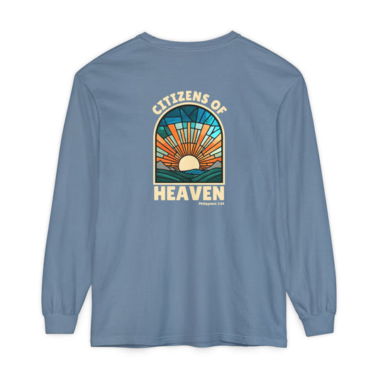 Mosaic Blue Unisex Long Sleeve T-shirt